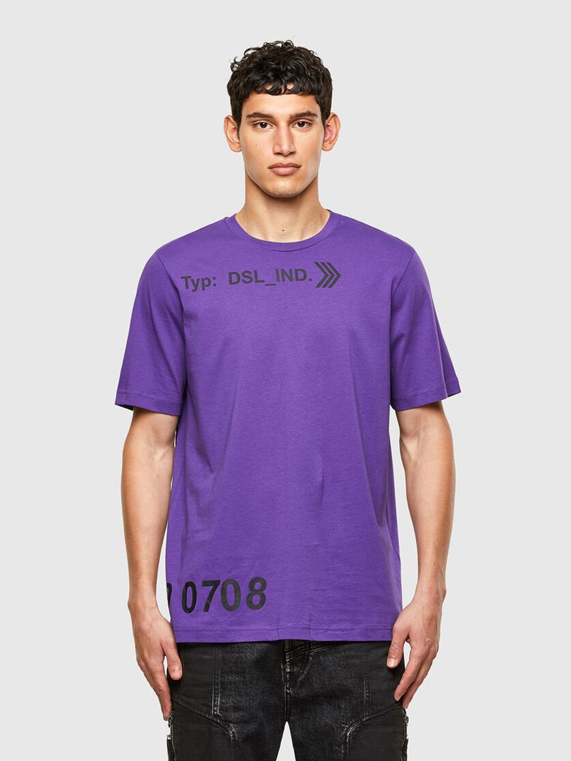 Camisetas Diesel T-Just-A42 Homem - Roxo RMICL-3456